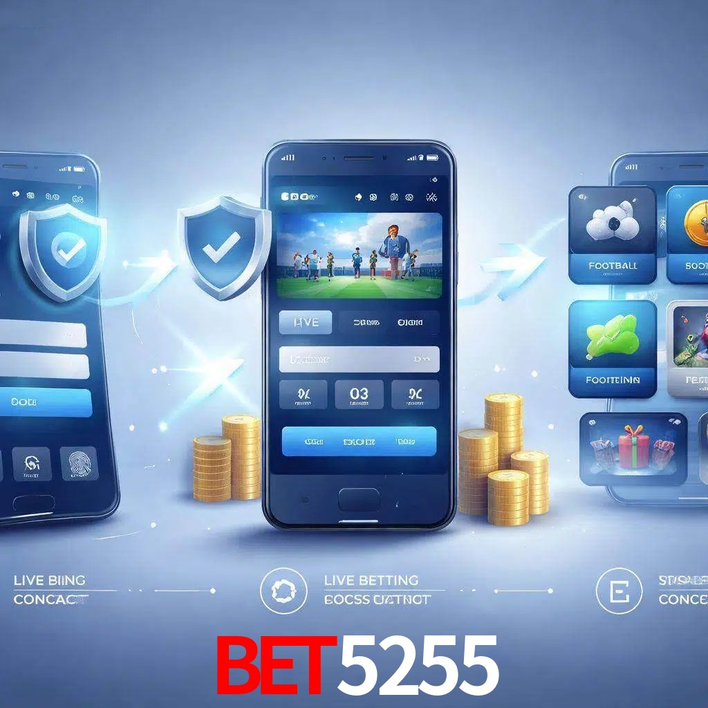 Pasos de acceso a la app BET5255 en pantalla de teléfono móvil