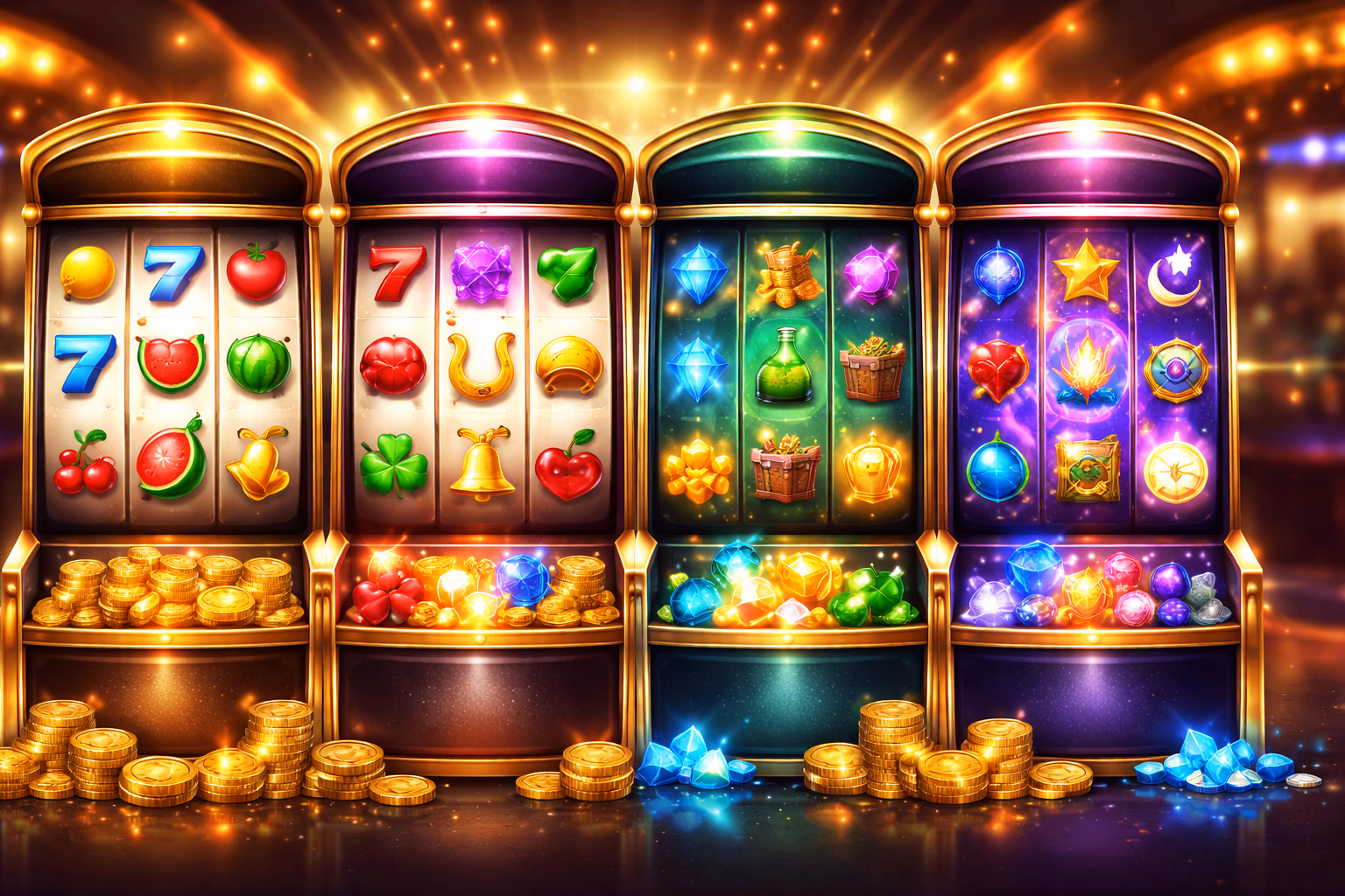 Tragamonedas destacadas y categorías de carretes BET5255